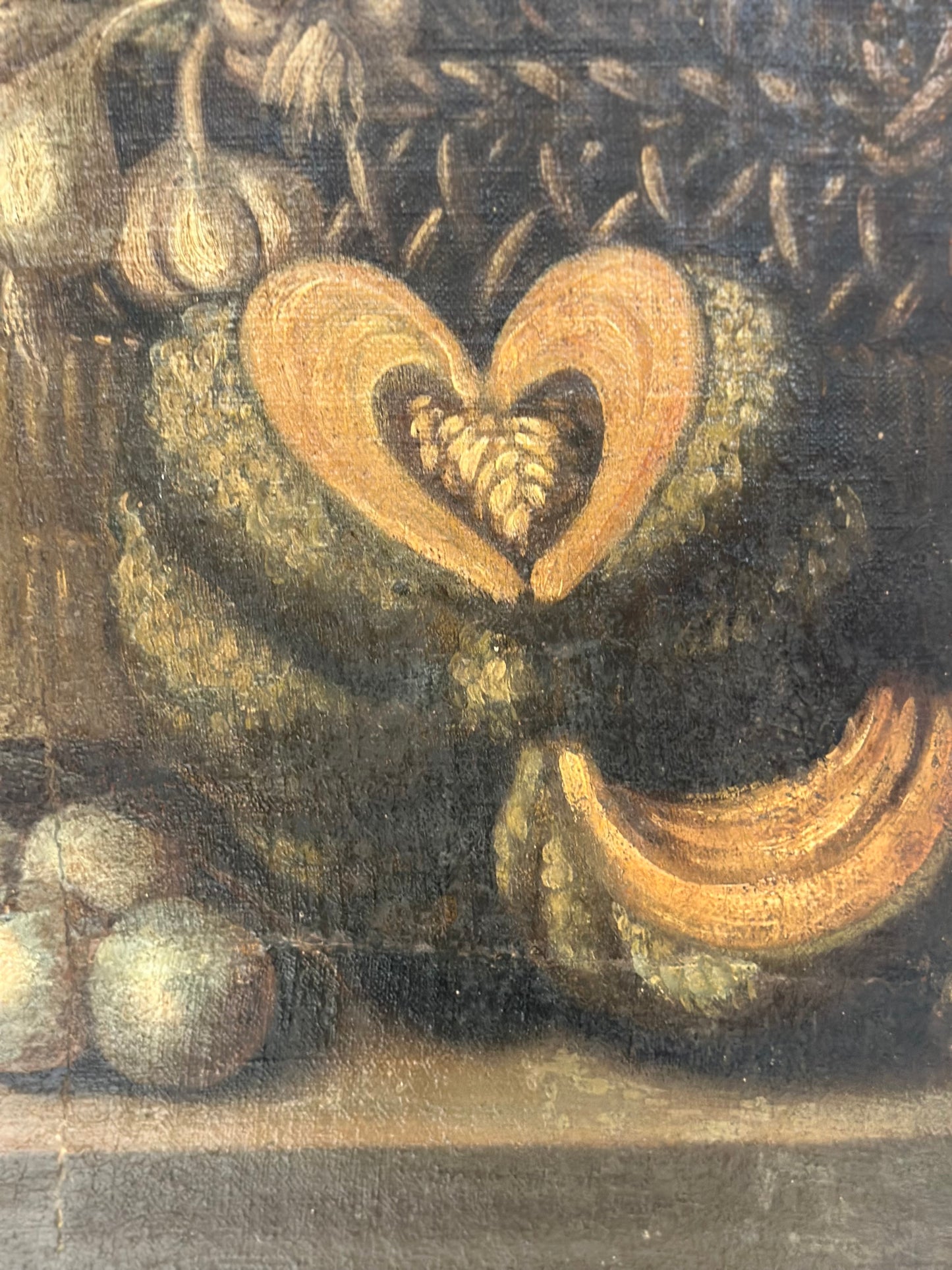 Olio su tela natura morta . XVII secolo inizio XVIII secolo