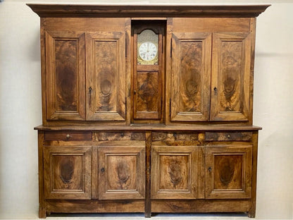 Credenza libreria con alzata noce . Fine XVIII secolo