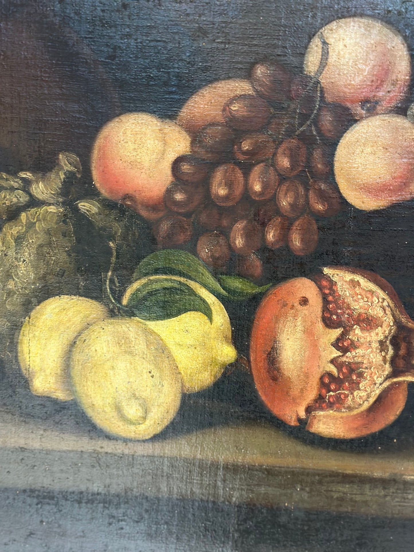 Olio su tela natura morta . XVII secolo inizio XVIII secolo
