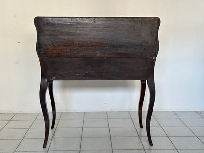 Ribalta olandese intarsiata.   XIX secolo.  Restaurata