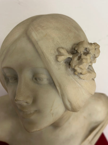 Busto in marmo di Carrara. La bella Fiorentina   Emilio fiaschi 1858 . 1941
