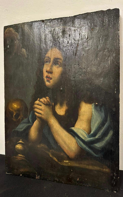 Carlo Dolci ( Bottega ) Maddalena penitente, olio su tavola.  600