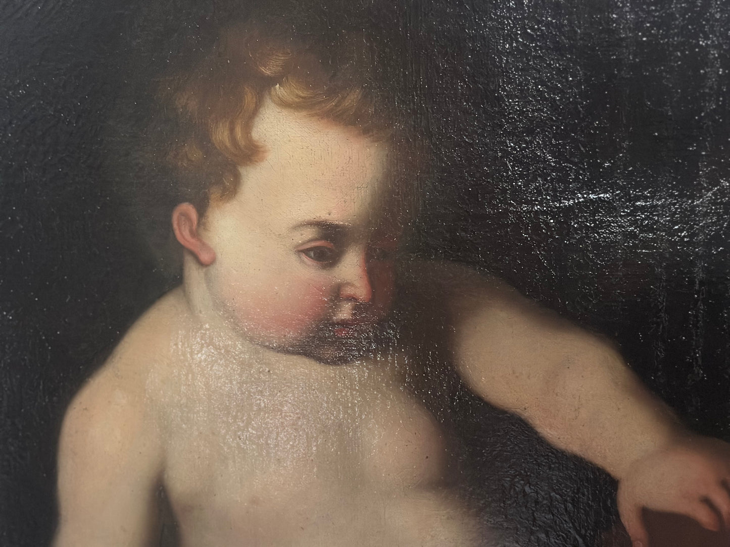 Olio su tela Bambino Gesù con croce XVII secolo
Guido Reni (bottega)