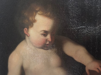 Olio su tela Bambino Gesù con croce XVII secolo
Guido Reni (bottega)