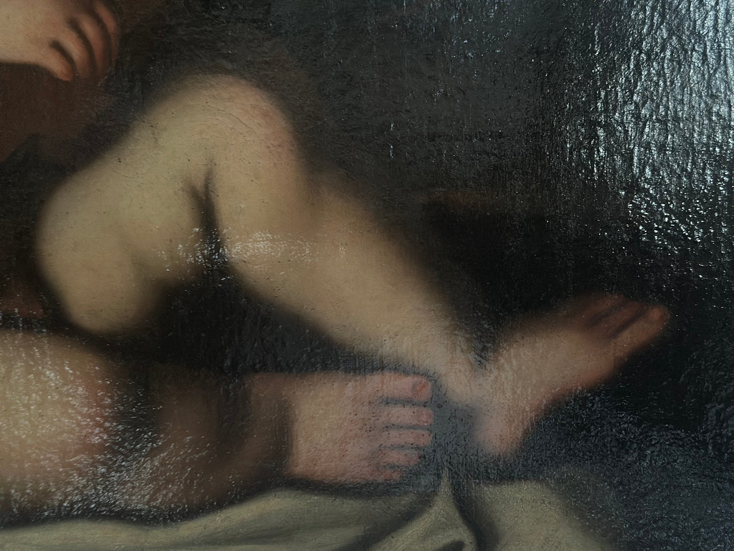 Olio su tela Bambino Gesù con croce XVII secolo
Guido Reni (bottega)
