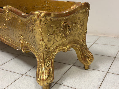 Fioriera in legno intagliato e dorato primi 800