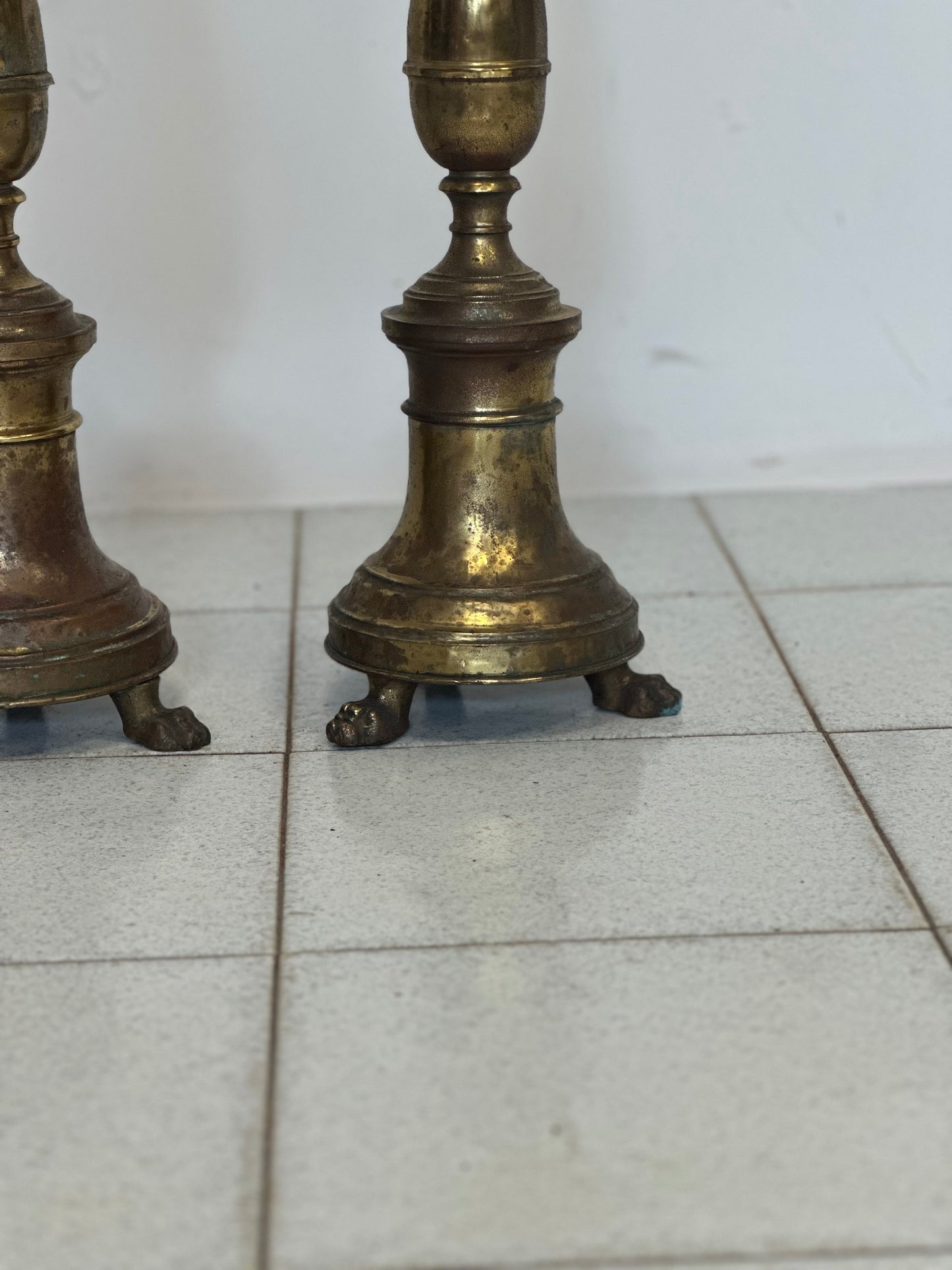 Coppia di candelieri impero . XIX secolo