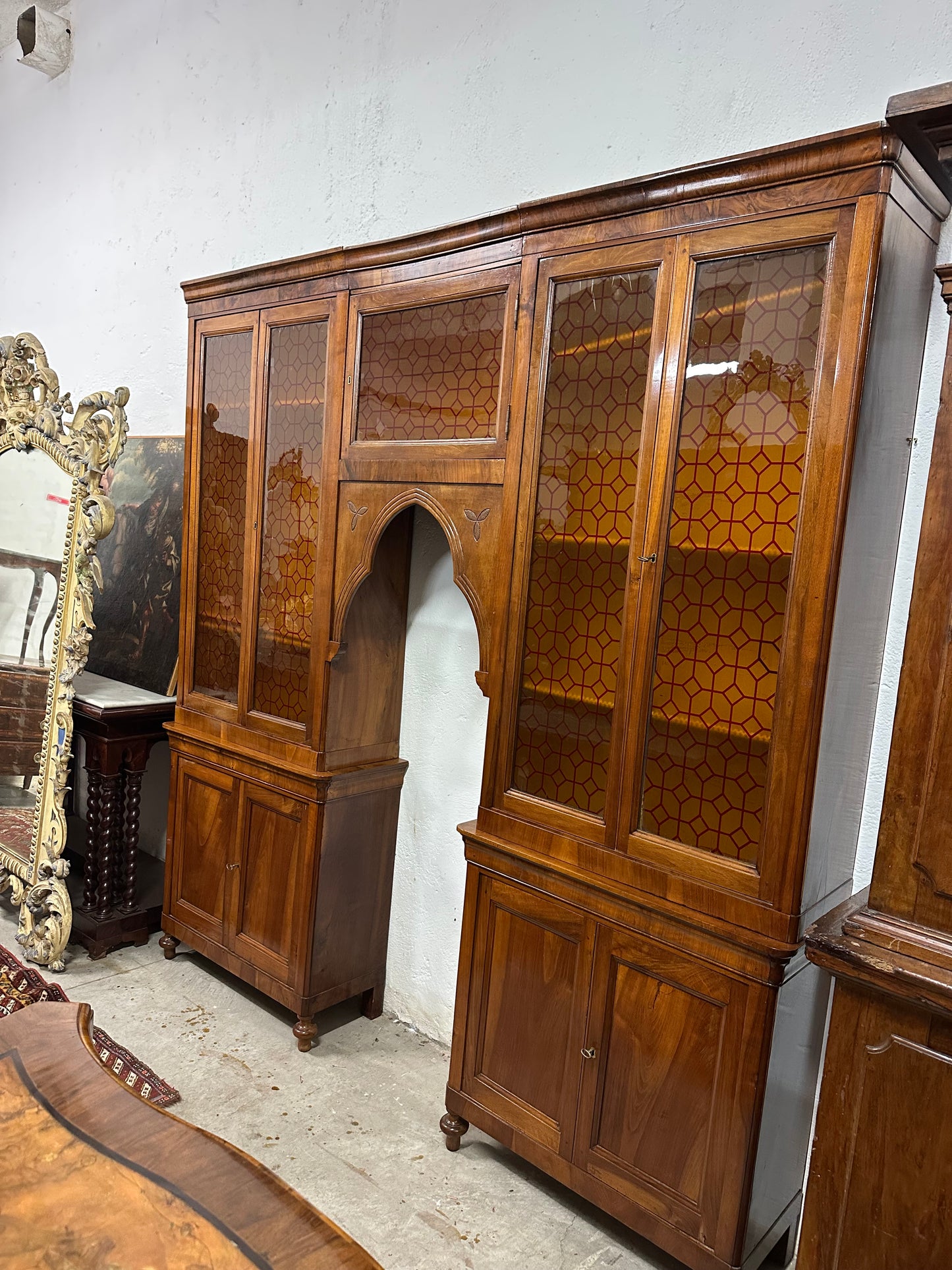 Libreria a ponte epoca Carlo X lombarda XIX secolo. Restaurata