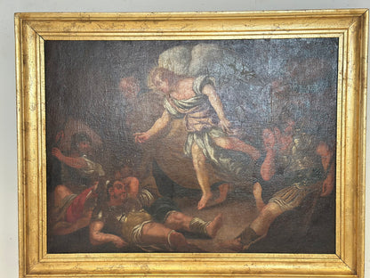 La liberazione di San Pietro olio su tela. XVII secolo