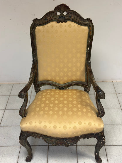Poltrona Luigi XV Venezia prima metà XVIII secolo