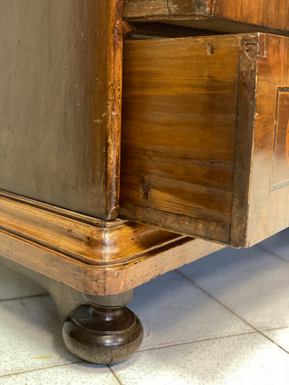 Louis XV shaped chest of drawers. Verona late 17th/early 18th century