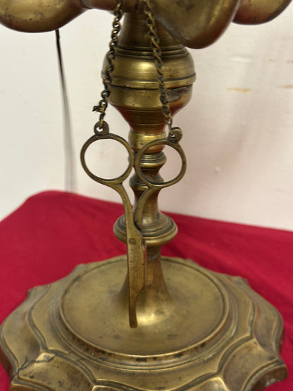 Coppia di lucerne fiorentine a olio in bronzo epoca prima metà del’ 700