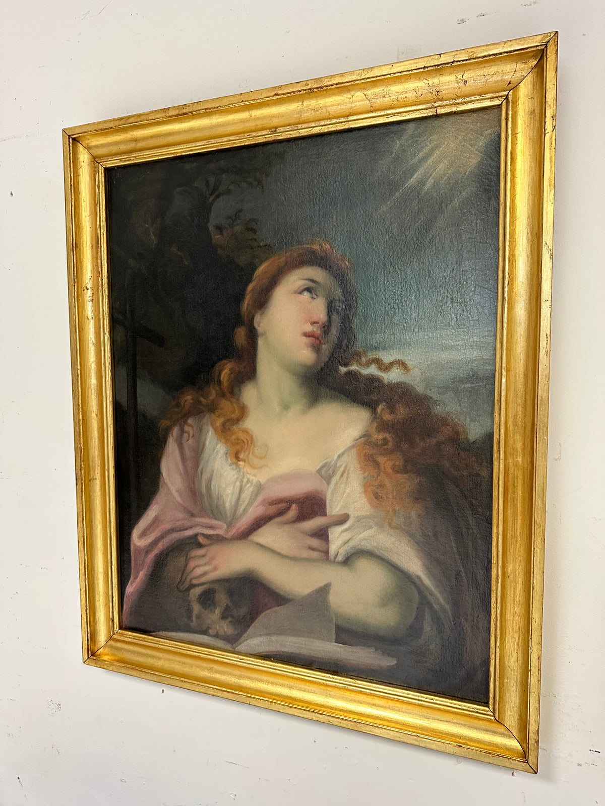 TIZIANO VECELIO (maniera di)
Pieve di Cadore 1488-90 Venezia 1576
Maddalena Penitente 
Olio su tela.  78 x 96