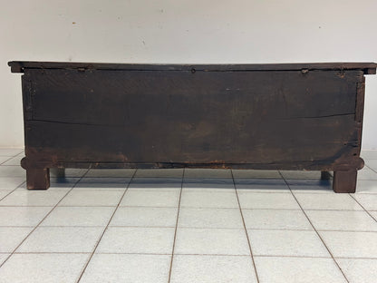 Cassapanca nobiliare rinascimentale lombarda città di Bergamo primo 600 XVII secolo