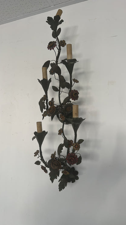 Applique Capodimonte cinque luci . Inizio XX secolo