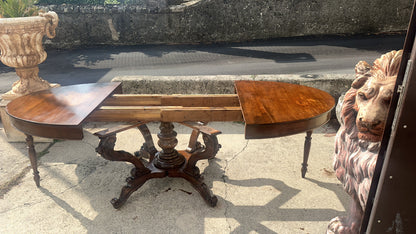 Tavolo a cestello ovale allungabile . Genova Carlo X. 149 x 105