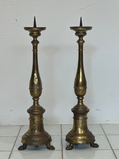 Coppia di candelieri impero . XIX secolo