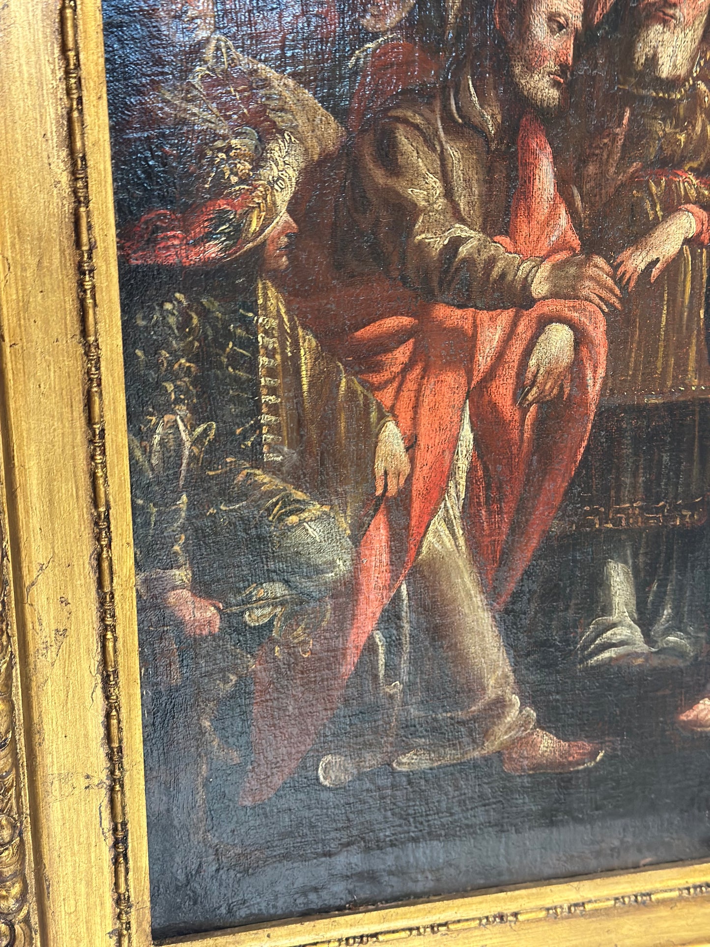 Sposalizio della Vergine.
olio su tela ,scuola toledana, entourage di Luis Tristán.