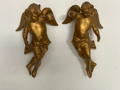 Coppia di angeli dorati XVIII secolo