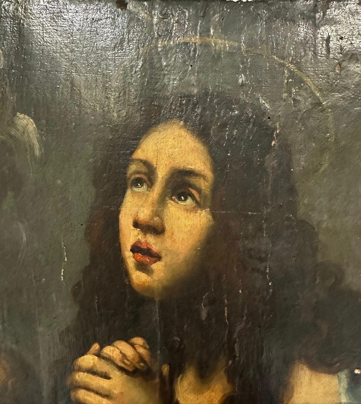 Carlo Dolci ( Bottega ) Maddalena penitente, olio su tavola.  600