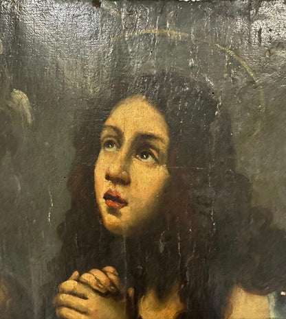 Carlo Dolci ( Bottega ) Maddalena penitente, olio su tavola.  600