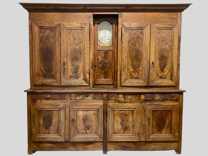 Credenza libreria con alzata noce . Fine XVIII secolo