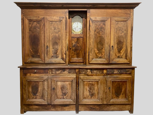 Walnut bookcase with shelf. Late 18th century
