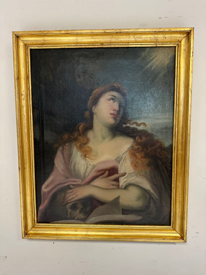 TIZIANO VECELIO (maniera di)
Pieve di Cadore 1488-90 Venezia 1576
Maddalena Penitente 
Olio su tela.  78 x 96