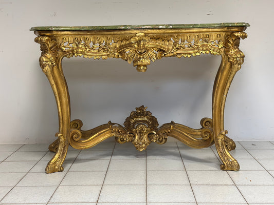 Consolle in legno intagliato e dorato .Napoli XVIII secolo