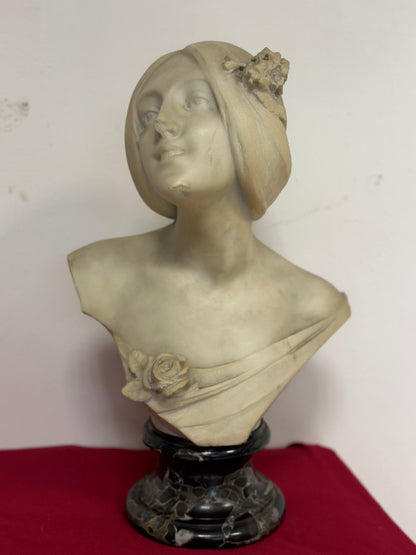 Busto in marmo di Carrara. La bella Fiorentina   Emilio fiaschi 1858 . 1941