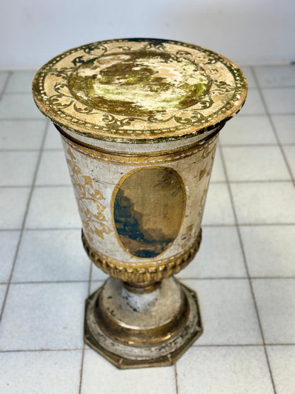 Colonna a calice impero laccata dipinta primo 900
