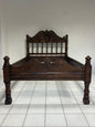 Letto lombardo Luigi XIV in noce . Epoca 600