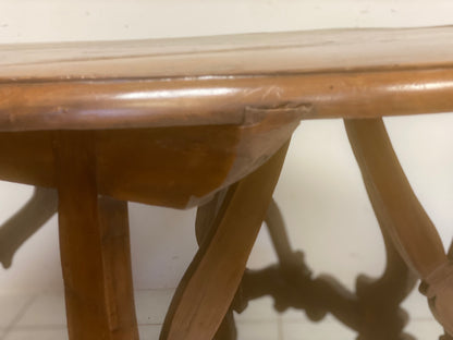 oval table formed by two lyre-shaped half consoles. Lombardy, late 17th century