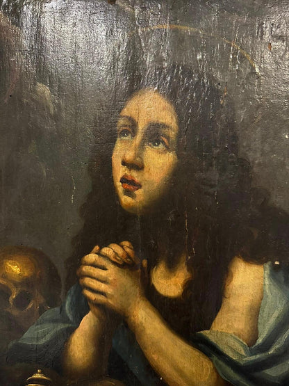 Carlo Dolci ( Bottega ) Maddalena penitente, olio su tavola.  600