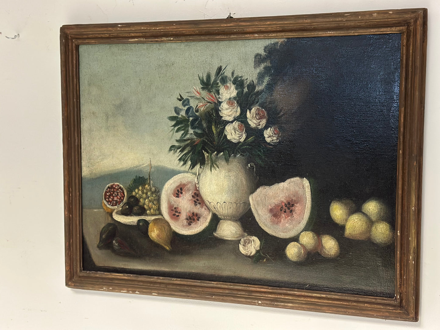 Olio su tela.  Scuola emiliana fine XVIII secolo