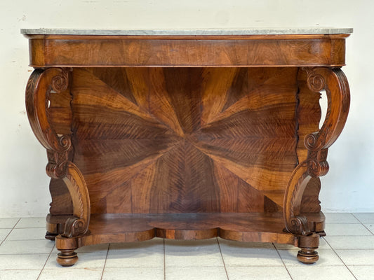 Consolle Carlo X
lombarda in noce .XIX   Restaurata