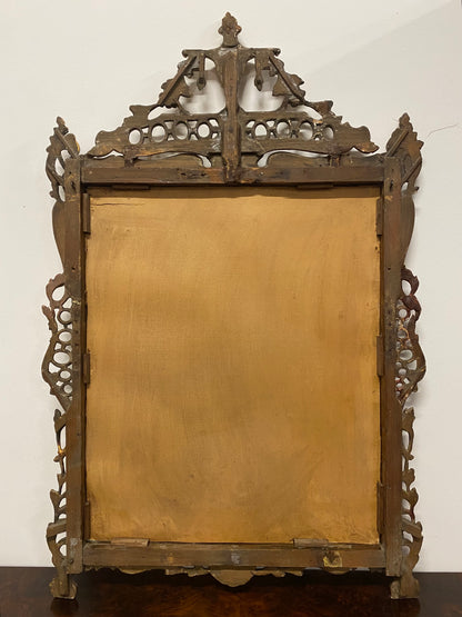 Lombard Empire Mirror in Carved Wood, Gilded, 19th Century