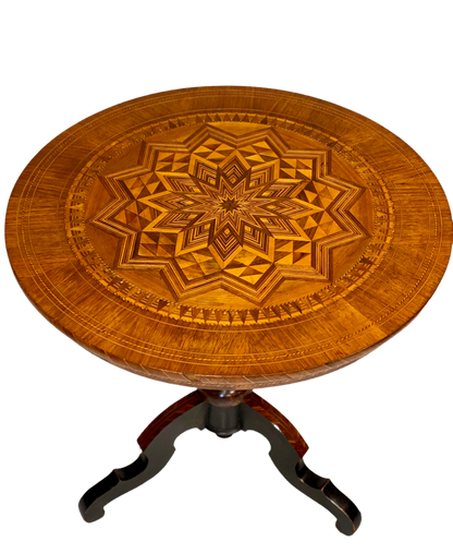 Inlaid Rolo table. 19th century