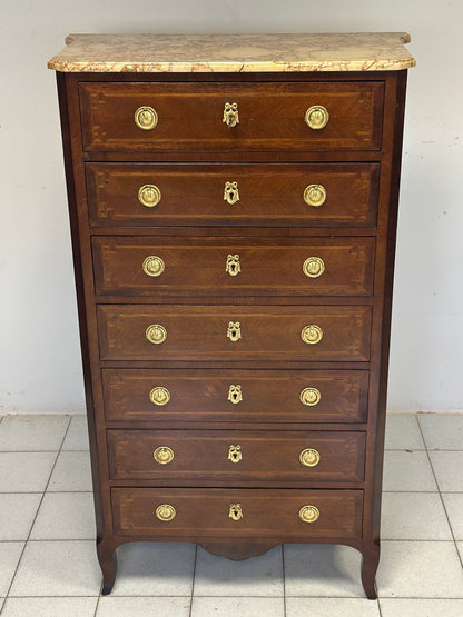 Settimanale Napoleone III sette cassetti.  Restaurato 800