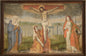 Dipinto crocifissione olio su tela, 174 x 109 bottega dei Fiamminghini, secolo XVIII