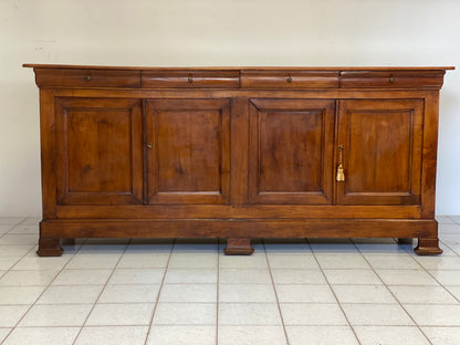 Charles X sideboard with four doors. 218 cm, 19th century