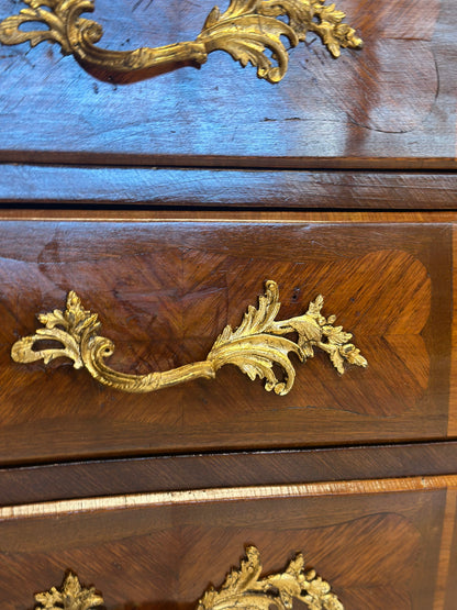 Cassettone a forma bombata bois  de rosa ebano viola 
XIX secolo Napoleone III (restaurato)