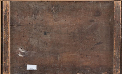 Olio su tavola . Paesaggio urbano XVII secolo