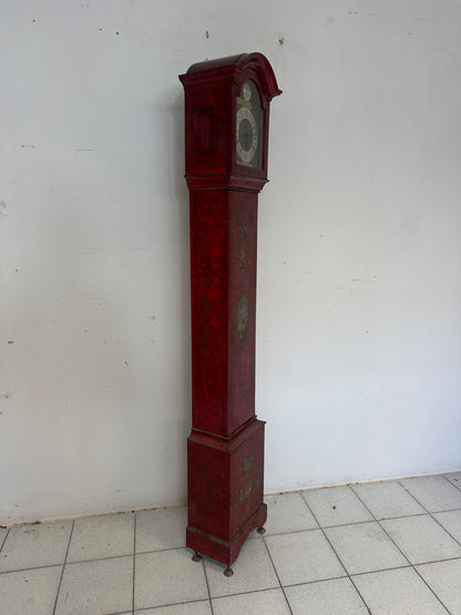 Orologio a pendolo laccato dipinto XX secolo