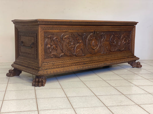 Carved chest Lombardy Piedmont early 17th century