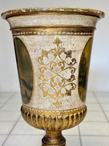 Colonna a calice impero laccata dipinta primo 900