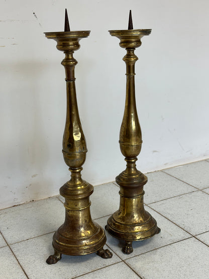 Coppia di candelieri impero . XIX secolo