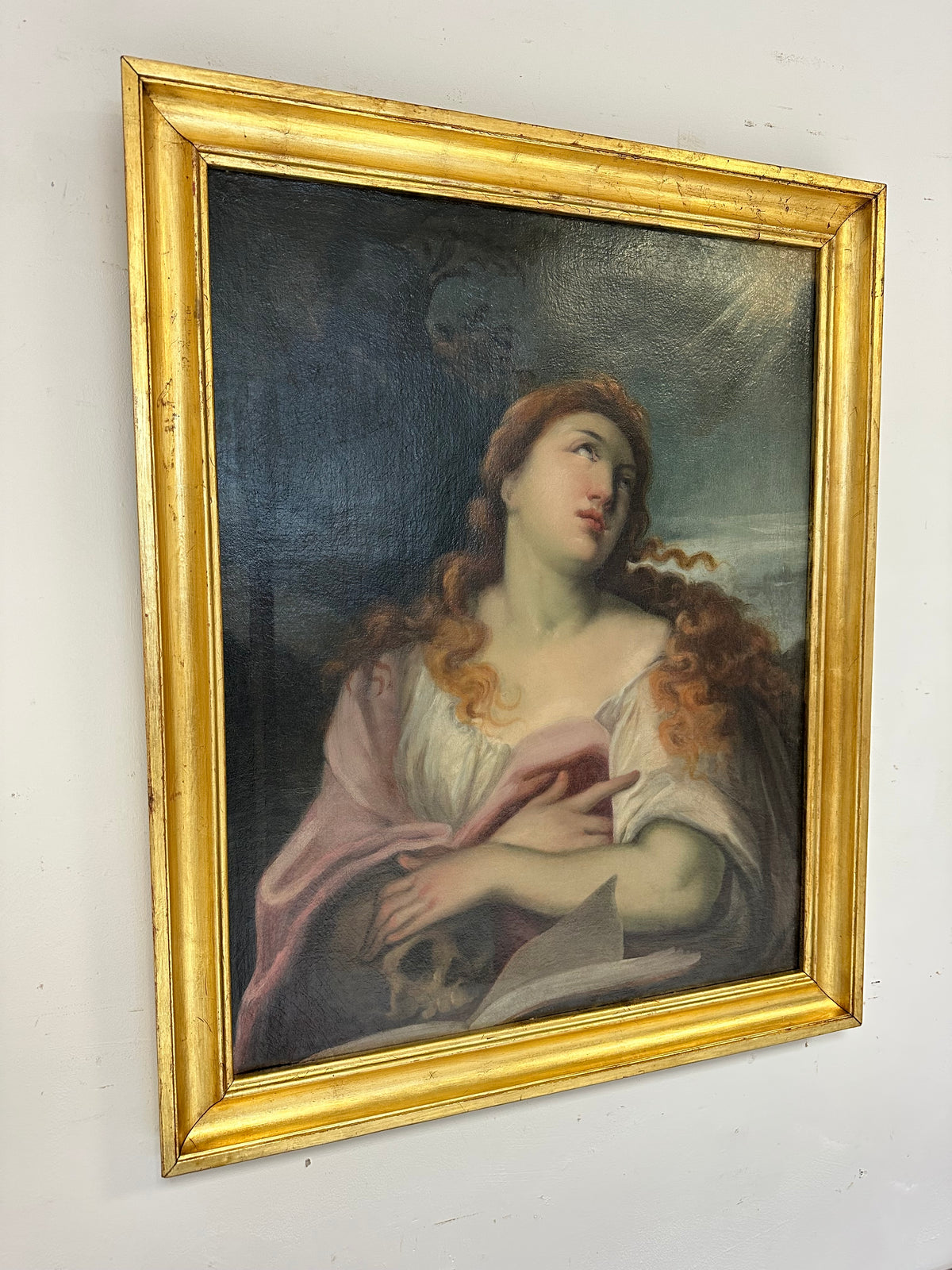 TIZIANO VECELIO (maniera di)
Pieve di Cadore 1488-90 Venezia 1576
Maddalena Penitente 
Olio su tela.  78 x 96
