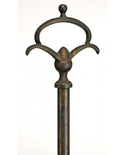 Lucerna fiorentina da terra in bronzo  H 180 cm.  Inizio XIX secolo