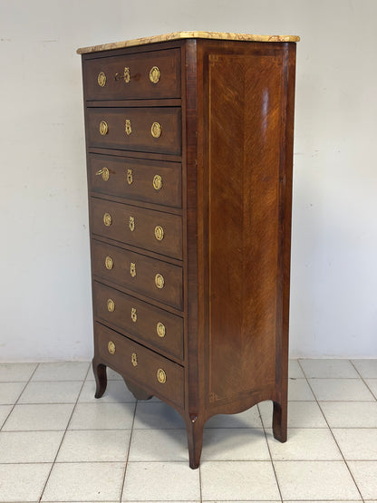 Settimanale Napoleone III sette cassetti.  Restaurato 800
